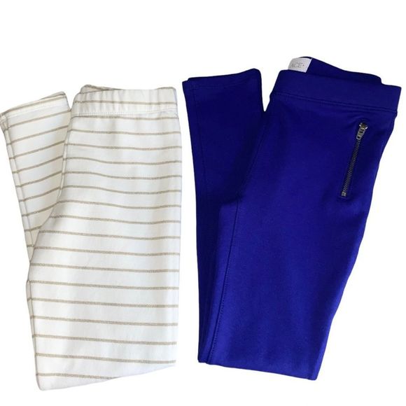 Cynthia Rowley Other - Leggings 2 pair Blue and Cream NEW Girls Size 8